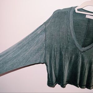 Washed grey stretchy blouse - UO
